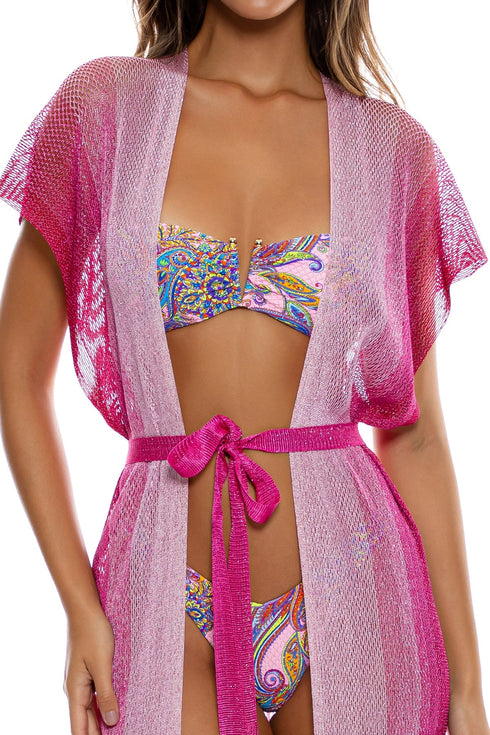 Luli Fama Rose Queen Long Caftan Long Caftan